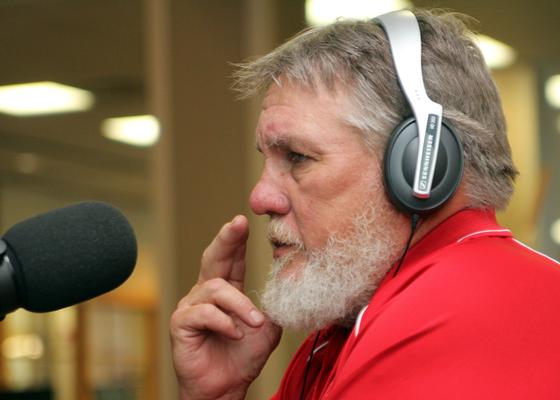 Jack Clarke shares Wabash stories at Big Bash 2014.