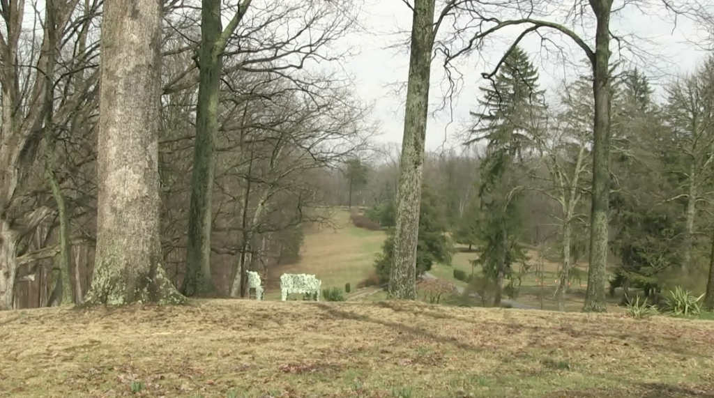 The View of T. C. Steele's "Afternoon Sunlight" in 2015, from his home in Brown County.