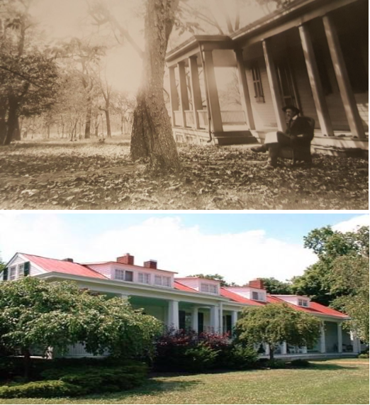 Photos of the Hermitage (Then vs. Now) Courtesy of Indianapolis Museum of Art J. Ottis Adams Research Collection (M010)(top) and http://www.bbonline.com/united-states/indiana/brookville/hermitage.html (bottom)
