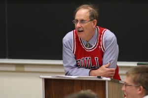 Professor of English and Commissioner of the Wabash NBA (Noontime Basketball Association) Tobey Herzog H’11