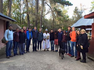 The group with the King of the Oyotunji tribe.