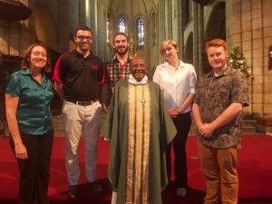 A photo taken with Archbishop Desmond Tutu, notable for his work in the opposition to Apartheid. 