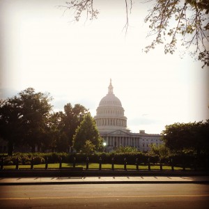A photo of the Capitol Building Crouch snapped after work one day