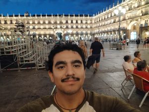 Jesus Alejandro Monrroy Mazcorro ’24 in the Plaza Mayor